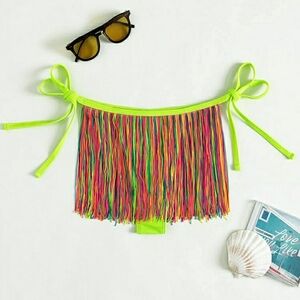 SHEIN Neon Fringe Bikini Bottom